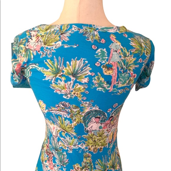 RARE Lilly Pulitzer Jungle Glam Toile Print Tee Top - XS - Picture 7 of 14